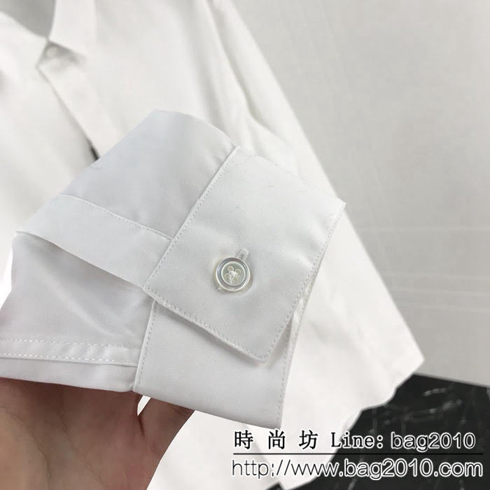 Dior迪奧 經典系列 19ss男士長袖襯衣 金色小蜜蜂刺繡 高端系列 高密度府綢面料 簡約百搭款 ydi2368